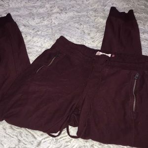 Maroon joggers